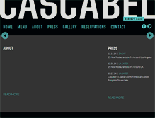 Tablet Screenshot of cascabelrestaurant.com